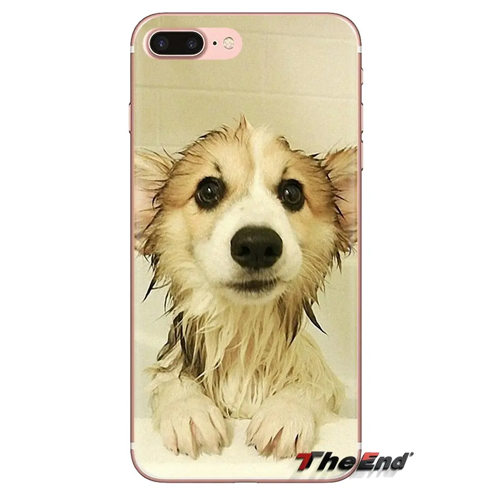 Cute corgi dog puppies For Huawei Nova 2 3 2i 3i Y6 Y7 Y9 Prime Pro GR3 GR5 2017 2018 2019 Y5II Y6II TPU Transparent Shell Cases |