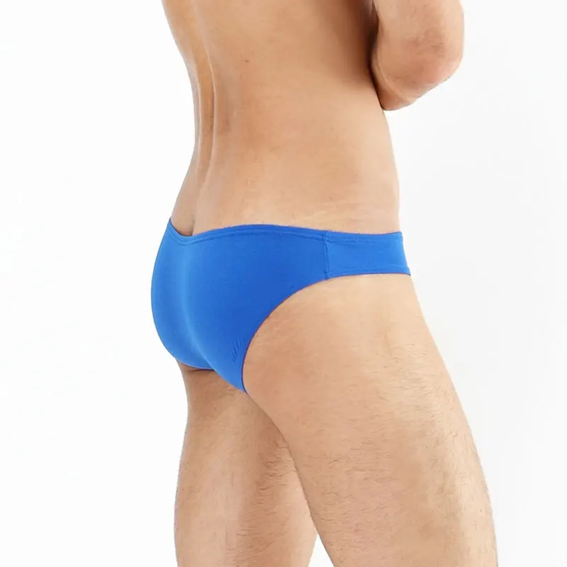 Мужские трусы брифы из дышащего нейлона черные короткие шорты мягкая одежда