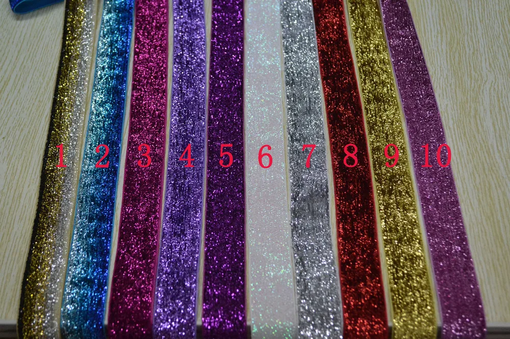 Бархатная лента с блестками 1 дюйм. 25 мм 10 ярдов цвета (без эластичности). | Ленты