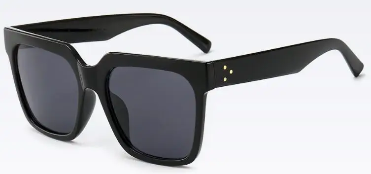 C1 black gray Негабаритные яркие черные квадратные солнцезащитные очки дизайнерские брендовые роскошные женские итальянские винтажные Ретро большие пластиковые мужские солнцезащитные очки UV400 - Цвет линз: C1 black gray