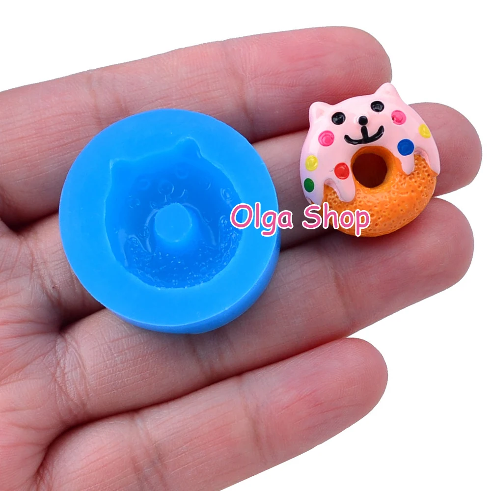каваи кошки пончик силиконовые формы decoden миниатюрные пищевой сладости фимо