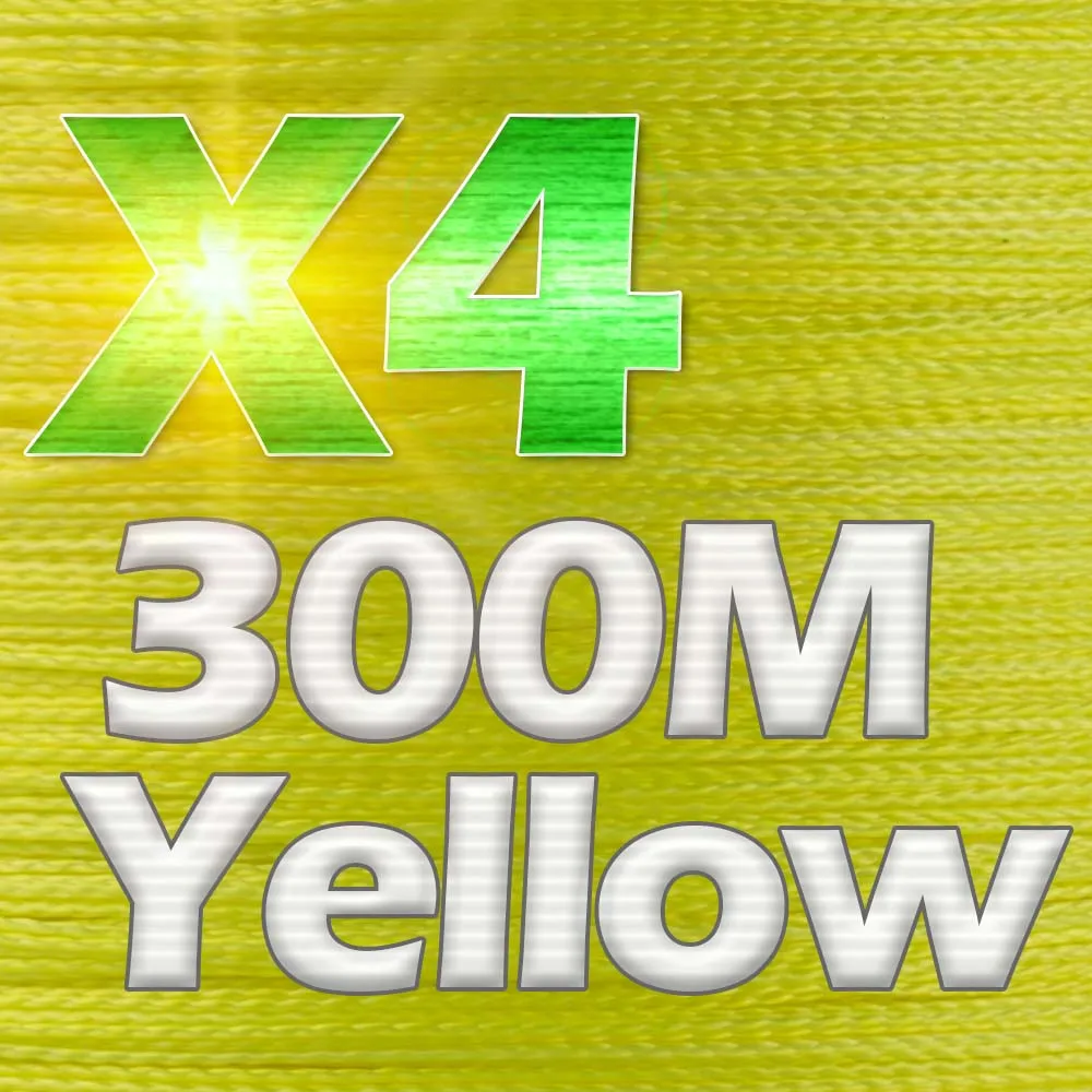 X4-300M-Yellow JOSBY 4 стенда 8 стендов 300 м 500 м 1000 м многофиламентная ПЭ плетеная леска 10LB-80LB сильная Японская Технология - Цвет: X4-300M-Yellow