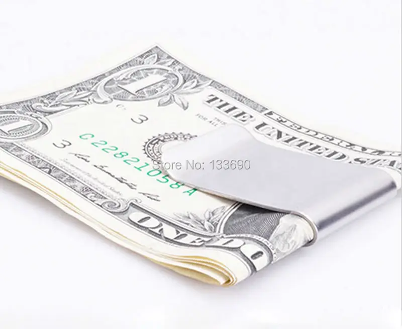 Бесплатная доставка Модный Новый портативный зажим для денег из нержавеющей