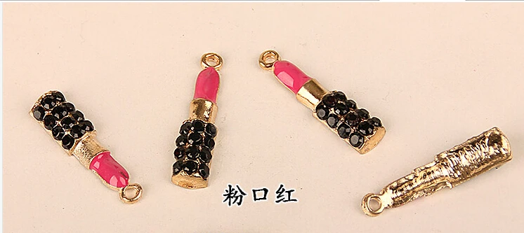 Personalized jewelry accessories diy lips lipstick perfume bottle alloy hair hairpin material oil drop charm | Украшения и