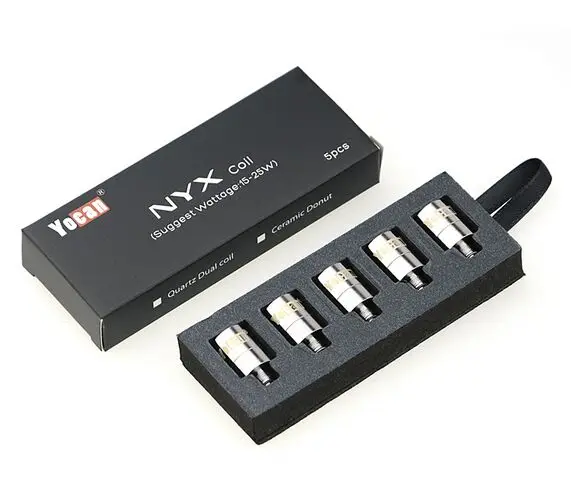 

100% Original 5pcs Yocan NYX atomizer tank replacement head Ceramic donut/Quartz dual coil electronic cigarrate