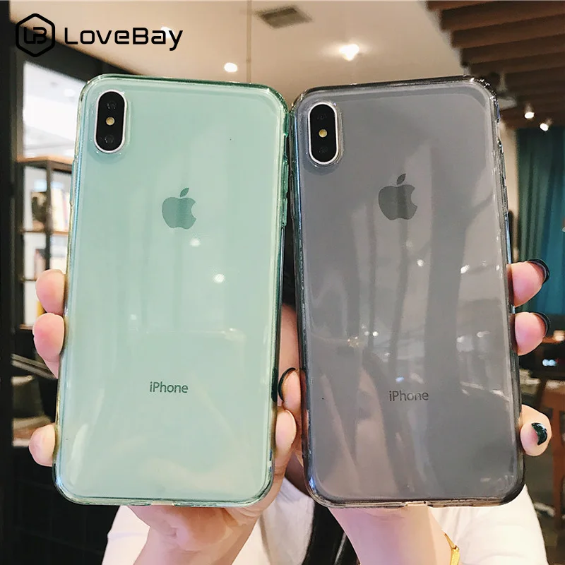 Чехол Lovebay для iPhone 7 прозрачный однотонный ярких цветов 11 12 Pro XS Max 6s 8 Plus SE 2020 X XR - Фото №1