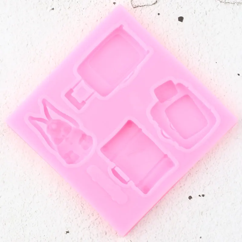 3D сумка чемодан на колесиках силиконовая форма сделай сам для вечеринки