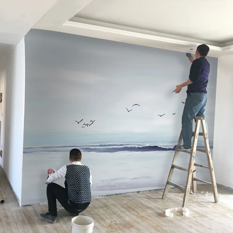 

Painting Photo Wallpaper Mural for Living Room TV Background papel de parede Quarto wall paper 3d Modern Wallpaper Custom Size