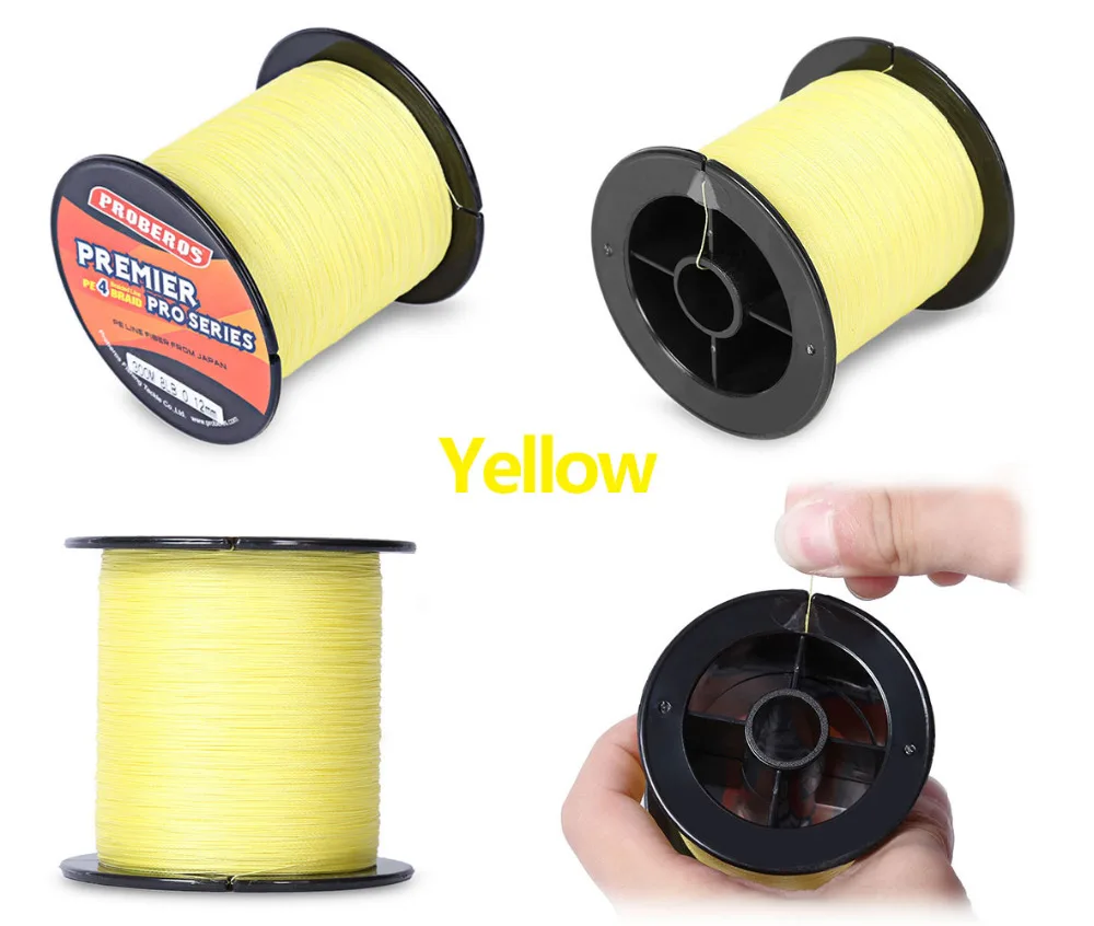 Рыболовная леска PRO BEROS плетеная из полиэтилена 300 м 4 стенда от 6 фунтов до 80