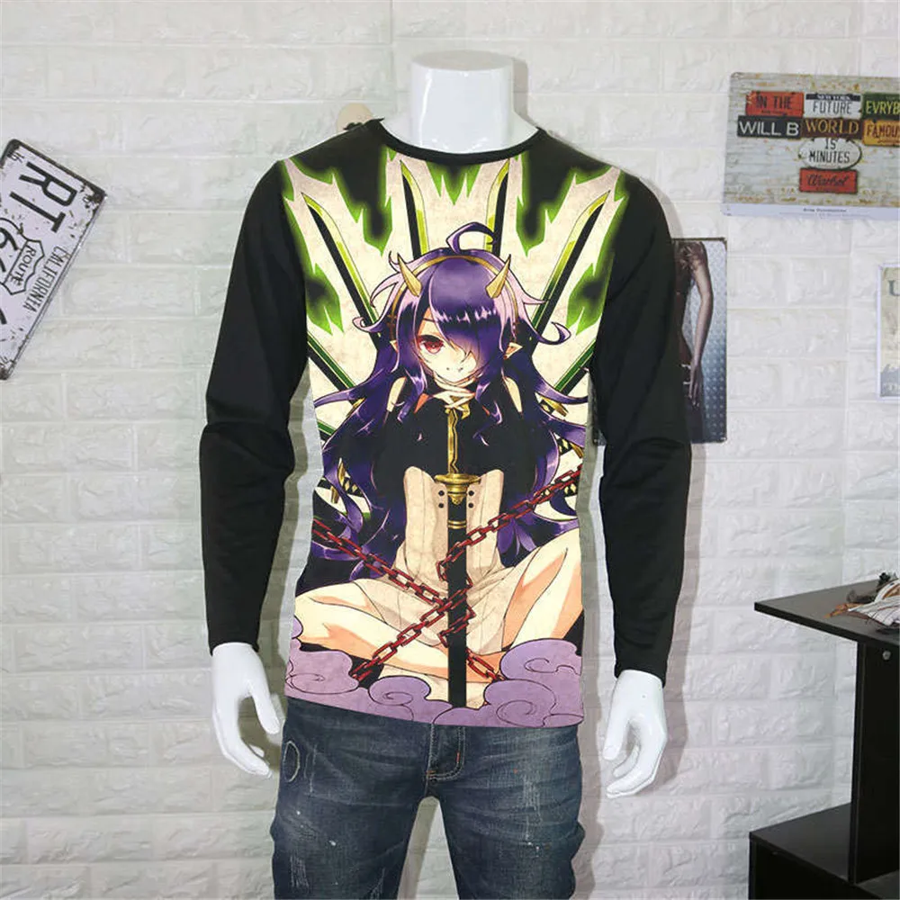 Косплей Аниме Серафим конца футболка с коротким рукавом мультфильм хякуя юихиро