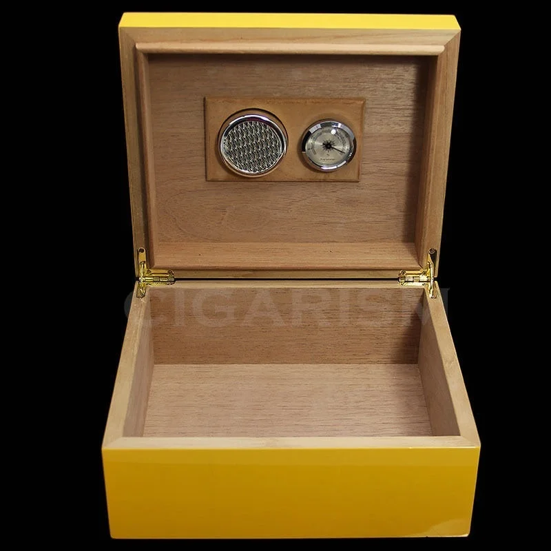 Мужская мода COHIBA желтая отделка пианино кедровая подкладка для сигар хьюмидор