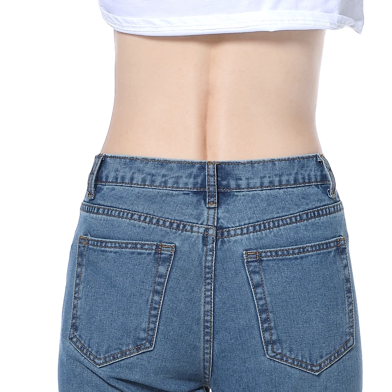 Suvance Модные свободные прямые женские джинсы с высокой талией в стиле Bf