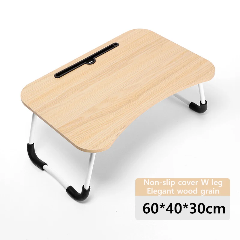 Y-light brown Стол для ноутбука деревянный офисный стол кровать компьютерный стол складной маленький книжный стол детский стол для рисования спальня модная мебель - Цвет: Y-light brown