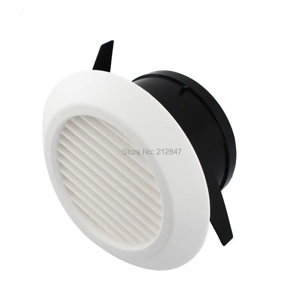 Белая решетка вентиляционного отверстия из АБС пластика диаметр крепления 125 мм