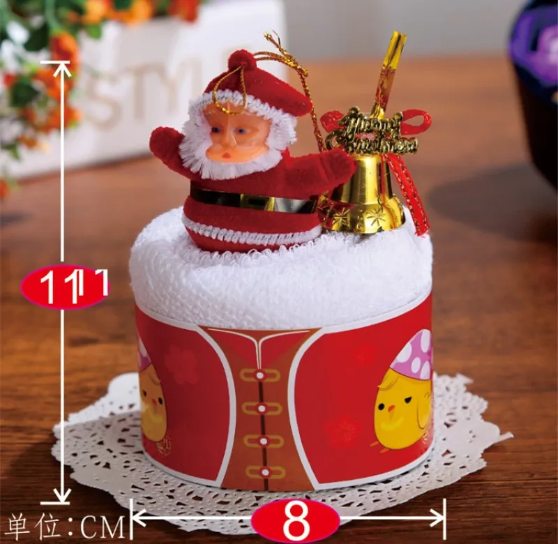 Рождественский подарок, Хлопковое полотенце для кексов, Natal Noel, Новогоднее украшение, рождественские украшения для дома, детей 30x30 см