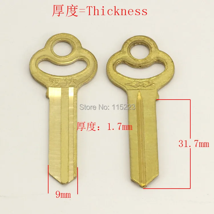 

A027 left groove Wholesale Locksmith Keymother Brass House Home Door Blank Key Blanks Keys 25 pieces/lot