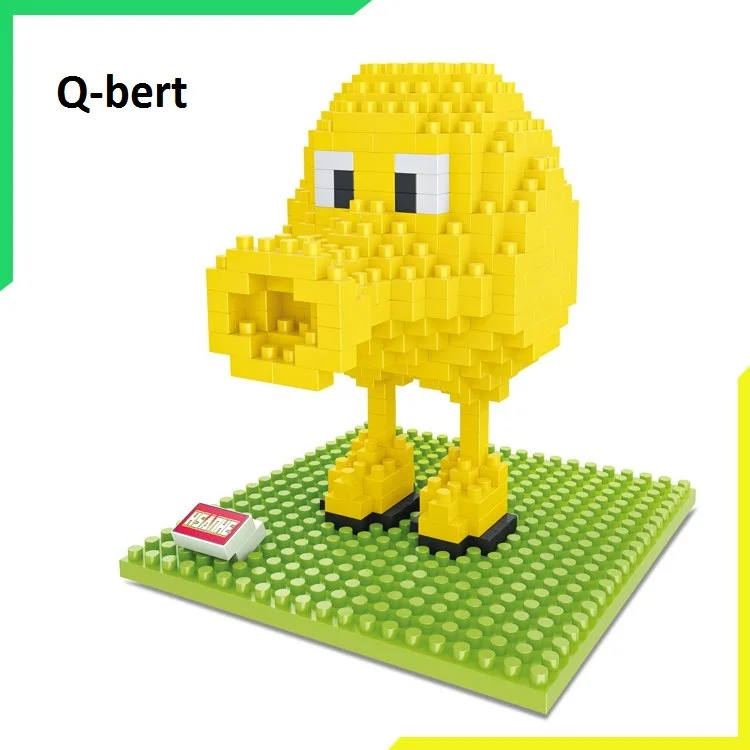 Пиксели PacMan микро Блоки Модель для сборки Сделай Сам экшн-мультяшная фигурка Donkey Kong qber Строительный набор игрушка мальчик подарок мультфильм 9617-9620 - Цвет: hsanhe 8219