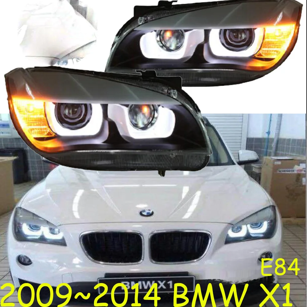 2 шт. стайлинга автомобилей налобный фонарь для E84 фар 2009~ год, X1 фары U глаза ангела ccfl фары Bi Xenon спереди accesspories