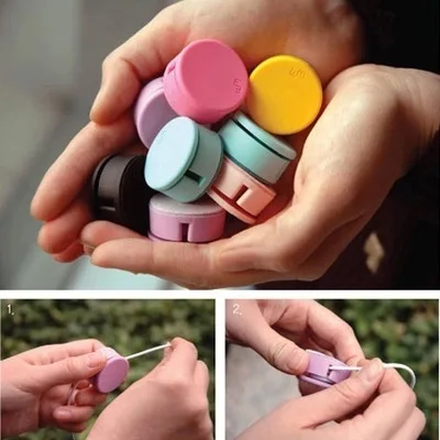 A Ausuky Cute Earphone Wire Cord Cable Winder Organizer Holder for Tablet MP3 MP4 PC Electric Winding Thread Tool -30 | Электроника