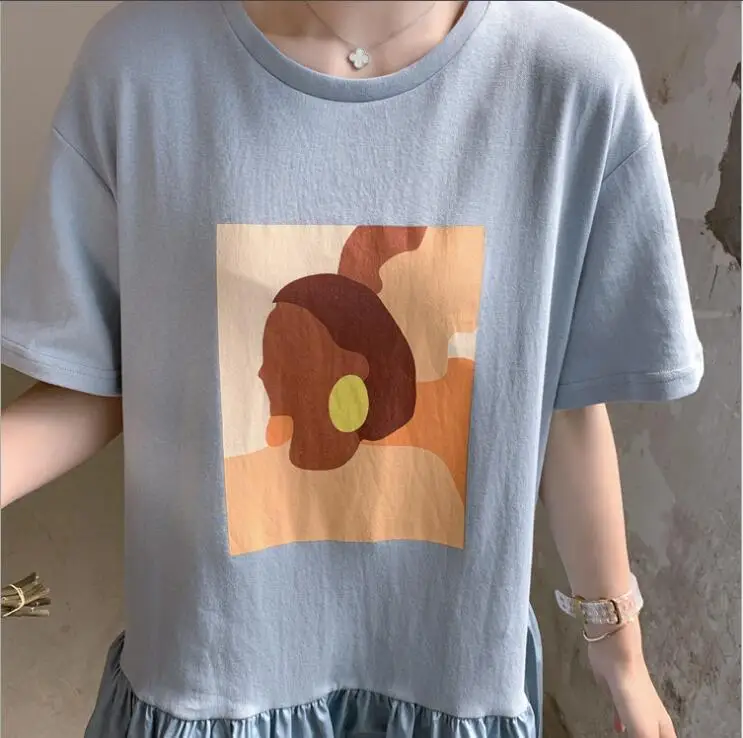 Платье для беременных Повседневное платье большого размера с оборками Одежда MD