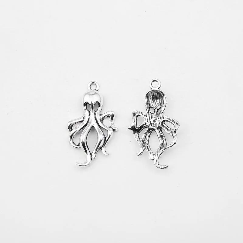 8-20pcs 1 упаковка античное серебро/бронза/вердигрис амулеты осьминог кулон стимпанк ювелирные изделия для DIY изготовления ювелирных изделий материал - Окраска металла: 8-20pcs