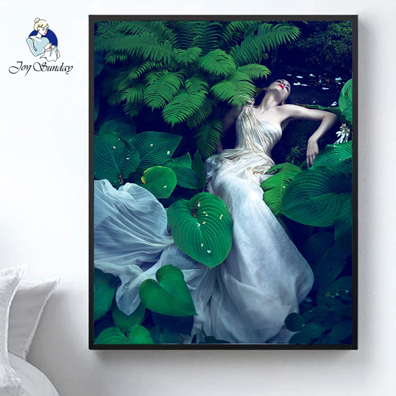 JOY SUNDAY Набор для вышивки крестиком 14CT модная женская хлопковая нить с деревом