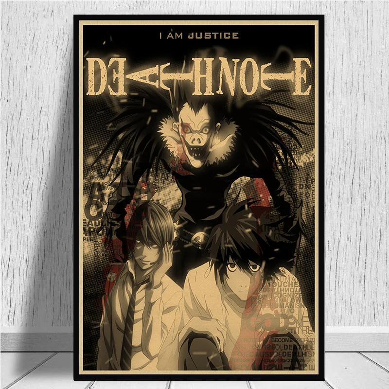 Death Note A стиль японский мультфильм комикс плакат крафт настенная бумажная наклейка Бар Кафе декоративный Paintin