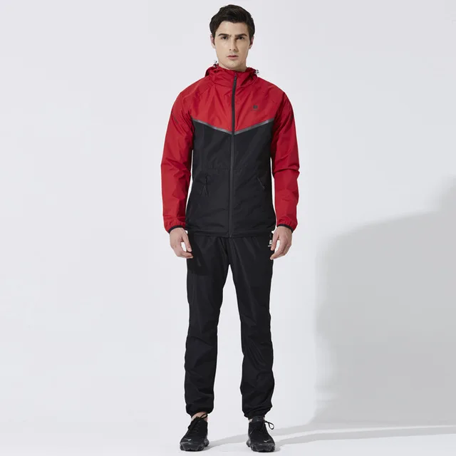 Red black pants Мужские комплекты для бега, спортивные костюмы, спортивный костюм для фитнеса, толстовки+ штаны, комплекты для велоспорта, спортивная одежда для тренировок, бега, тренажерного зала, спортивный костюм - Цвет: Red black pants