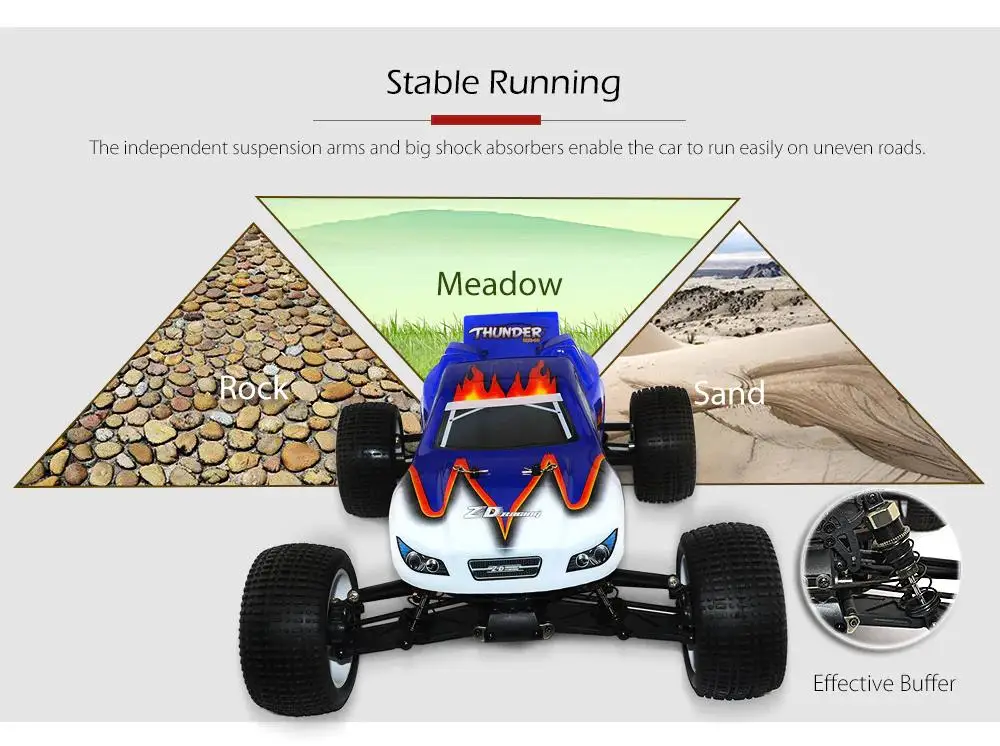 RCtown ZD Racing 9104 Brushless Thunder ZTX-10 1/10 2.4G 4WD RC Car