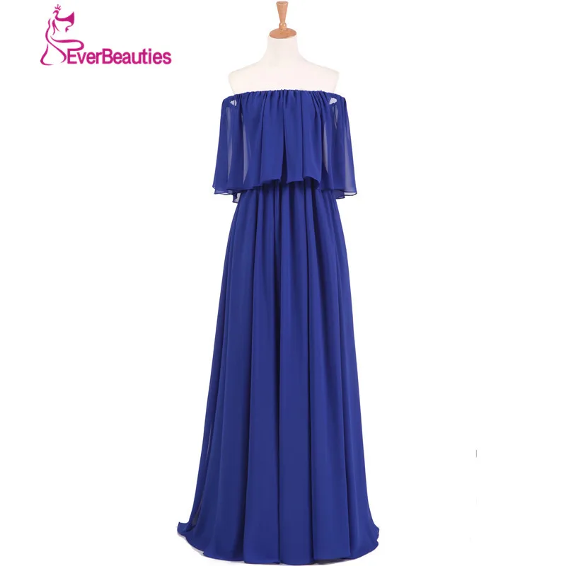 

Длинное шифоновое платье подружки невесты с открытыми плечами; Robe Demoiselle d'honneur; платья для гостей на свадебную вечеринку с вырезом лодочкой; 2020