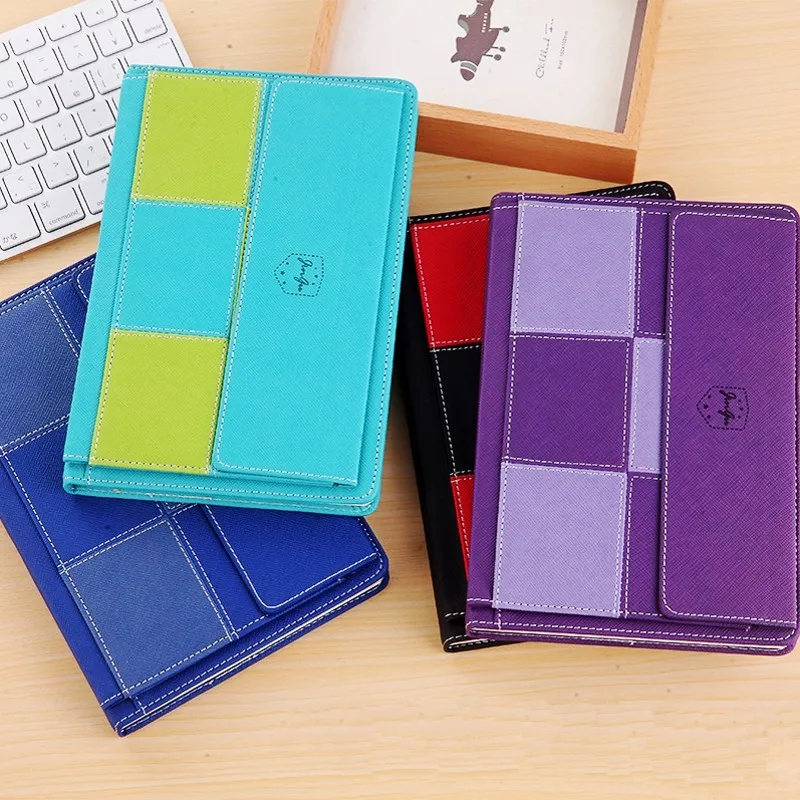 Креативный канцелярский кожаный блокнот модный комбинированный Твердый чехол