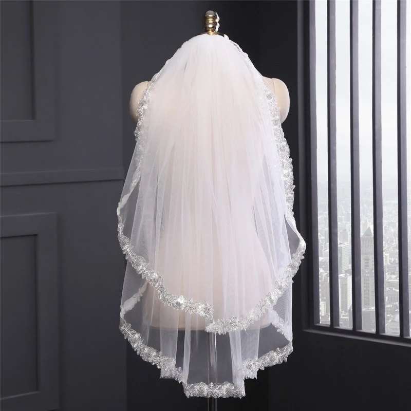 Модное платье vestido de noiva кружево casamento duvak 1 5 м Фата 2021 Свадебные аксессуары sluier