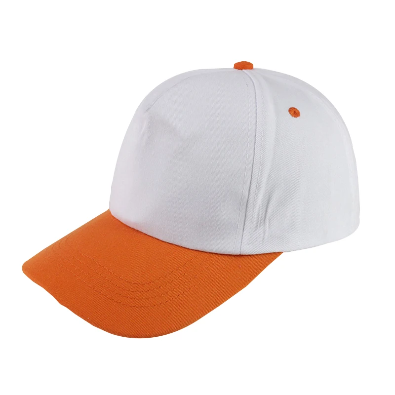 white-orange Детский головной убор для игры в бейсбол для мальчиков и девочек, кепки из хлопка, детские летние осенние шапки для мальчиков, кепка для девочек - Цвет: white-orange