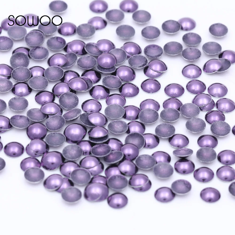 

Eco-friendly lead free Metal Hot Fix Studs Dome Shape Half Round Tanzanite Dome Studs hot fix half round studs baby studs