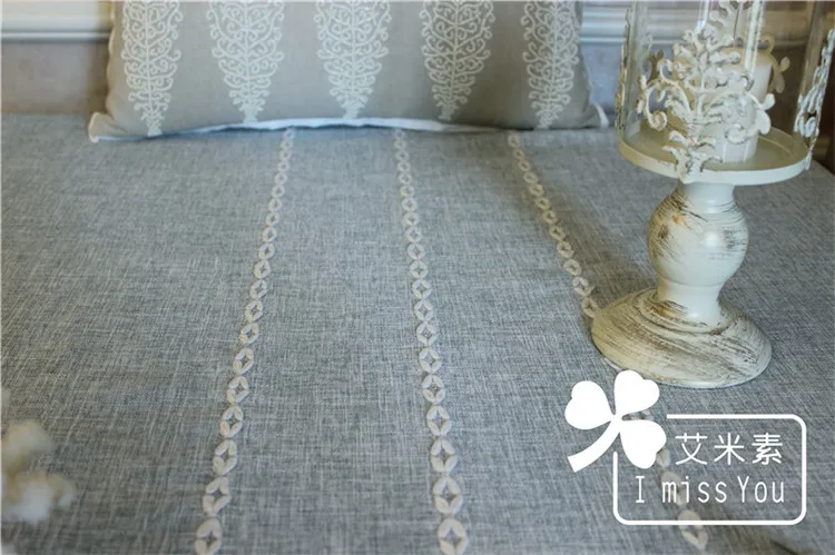 

Table cover fabric cotton streaks tablecloth stripes Japanese zakka simple rectangle solid gray natural grey abstrakte square