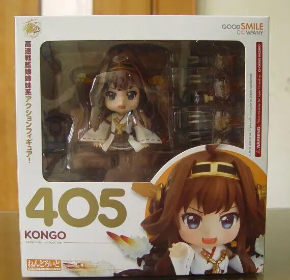 Аниме флота коллекция qversion Nendoroid 405 Kongo ПВХ Коллекция фигурку Модель игрушки куклы