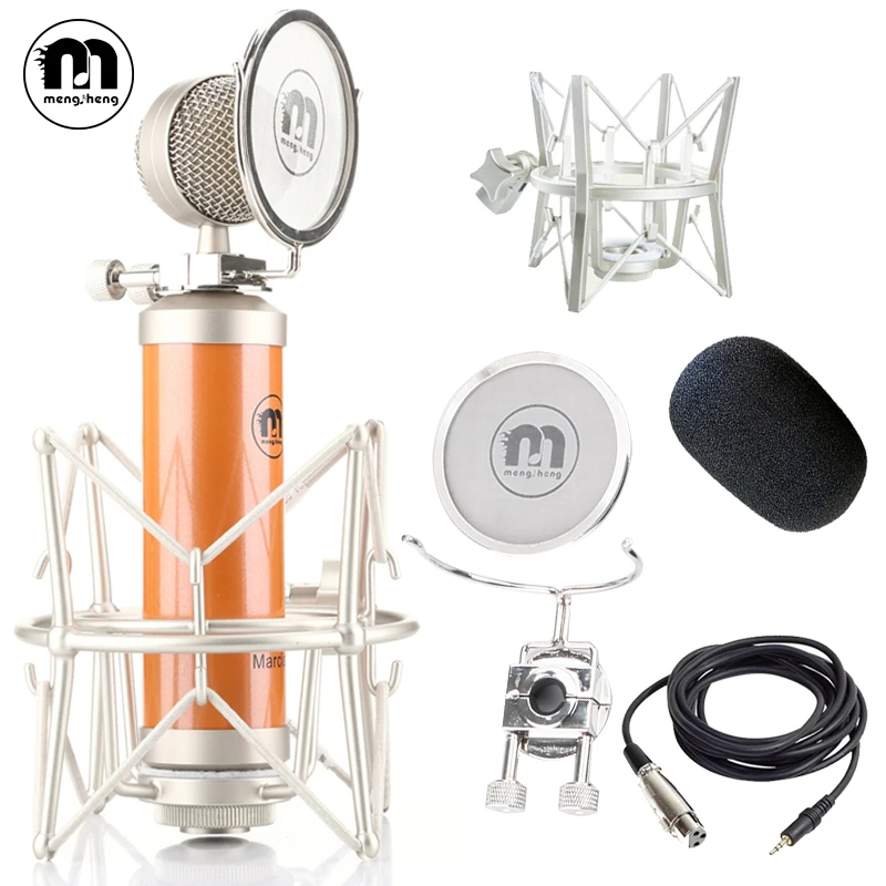 Горячая Professional Полный набор Marcia BM 800 конденсаторный микрофон Phantom power USB звуковая