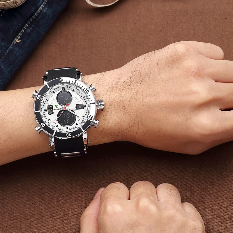 Часы наручные WEIDE мужские цифровые аналоговые роскошные спортивные армейские