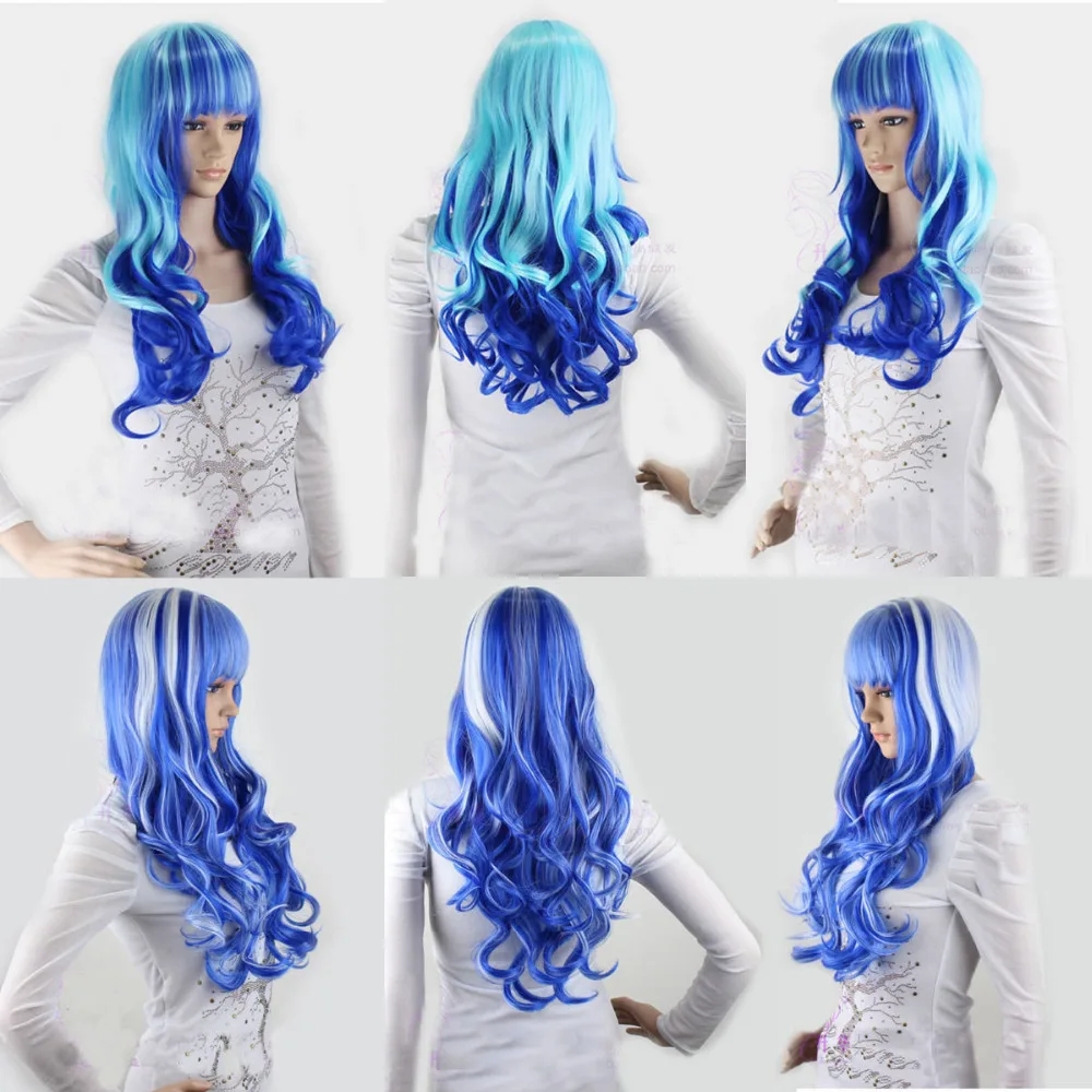 Лолита Harajuku Женские Длинные Вьющиеся Волосы Полный Парики Нескольких цветов