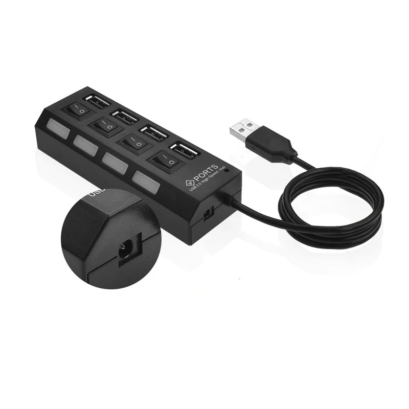 USB разветвитель с выключателем 2 0 4/7 портов|USB-хабы| |