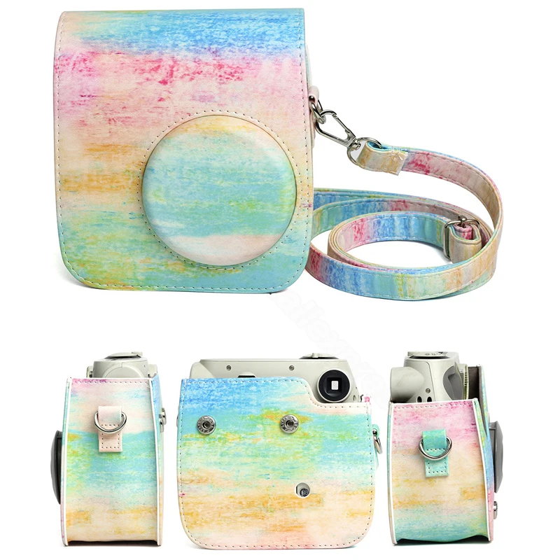 Чехол для Камеры Fujifilm Instax Mini 7s 7c качественная сумка через плечо из искусственной