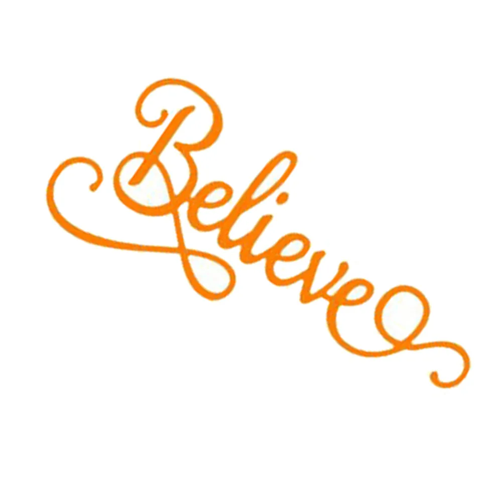 Трафарет для скрапбукинга &quotBelieve&quot из металла &quotсделай сам&quot карбоновая
