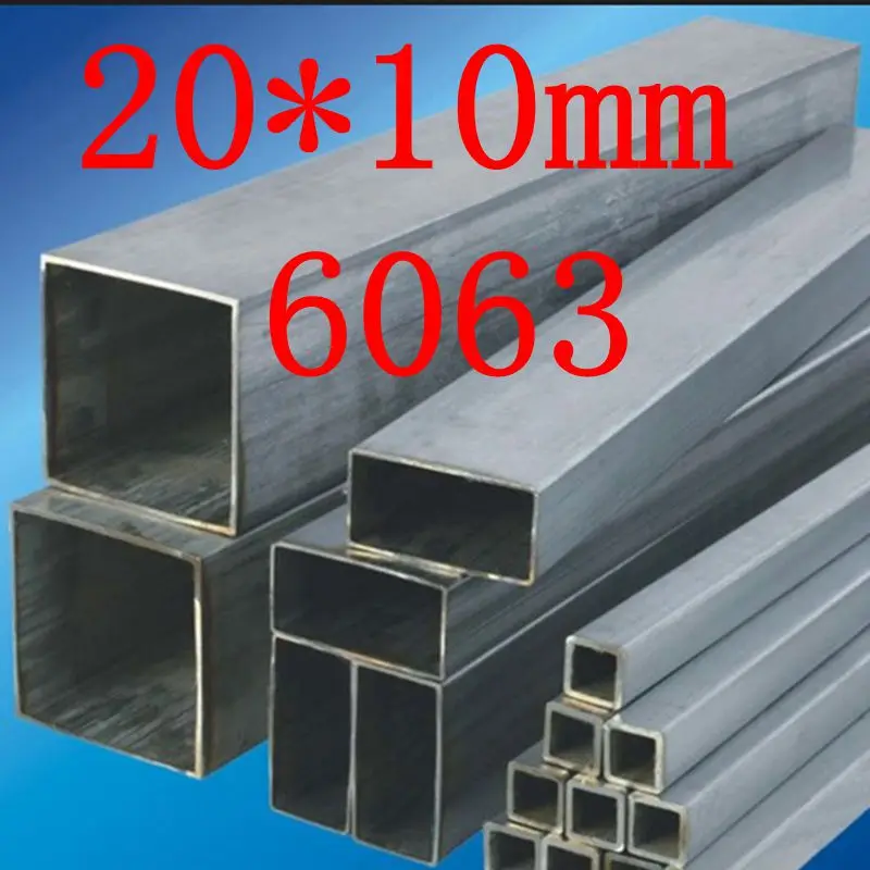 Алюминиевая прямоугольная трубка 6063 T52 20х10 мм|tube 10mm|tube 20tube mm |