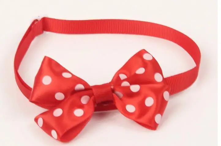 50 шт./лот Большая распродажа модные милые галстуки-бабочки с красным бантом для