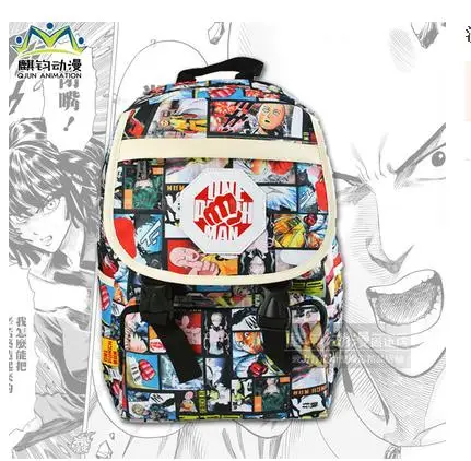 one punch man Аниме Наруто печать мультфильм Рюкзак Школьная Сумка студенческий рюкзак сумки на плечо большая сумка-сетчел для книг Кошелек Коллекция Подарки для мальчиков - Цвет: one punch man