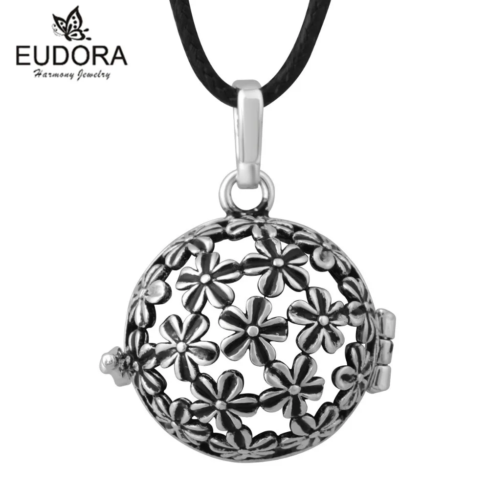 Женская ажурная подвеска в виде ромашки с ангелом|angel caller|ball cagehollow pendant |