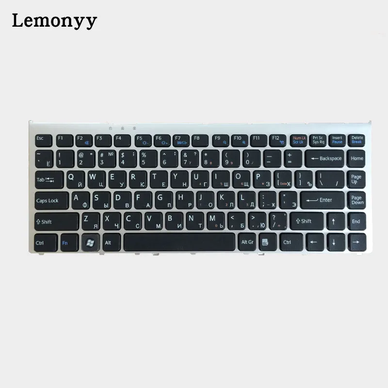 Русская клавиатура для sony Vaio VGN-FW серия VGN FW с серебристой рамкой RU Клавиатура для ноутбука