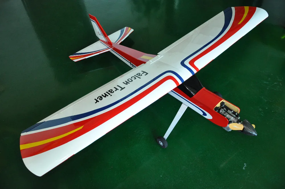Falcon Trainer 20cc радиоуправляемого самолета на бензине Balsa деревянная модель для