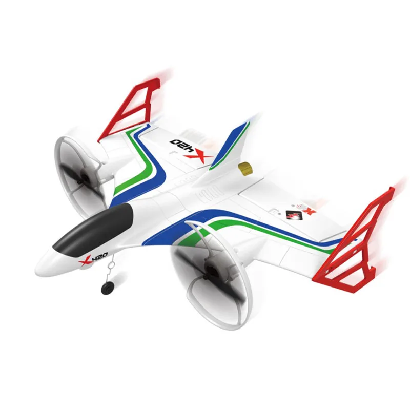 XK X420 2 4G 6CH 420 мм 3D6G VTOL вертикальное Снятие и посадка EPP 3D Аэробика FPV RC Самолет RTF