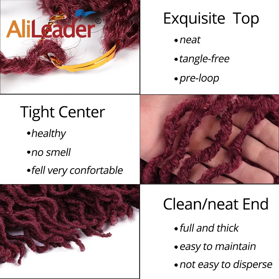 Alileader Nu Locs12/18 дюймов вьющиеся искусственные локоны в стиле Crochet волосы из
